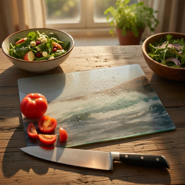 Crashing Waves – Glass Chopping Board