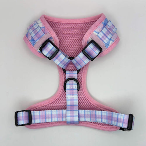 Adjustable Harness - Pink Tartan